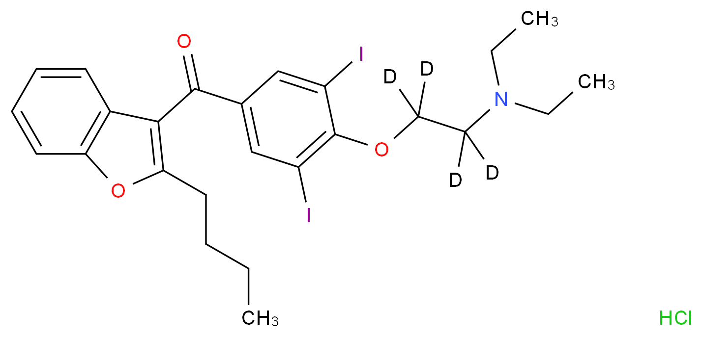 Amiodarone-d4 Hydrochloride_分子结构_CAS_)