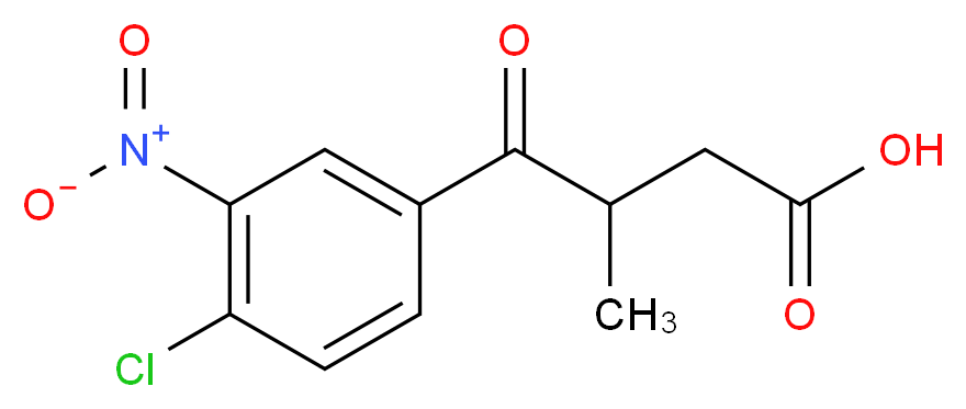 4-(4-chloro-3-nitrophenyl)-3-methyl-4-oxobutanoic acid_分子结构_CAS_85633-96-1)