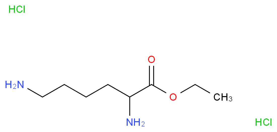 ethyl 2,6-diaminohexanoate dihydrochloride_分子结构_CAS_5721-12-0