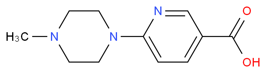 6-(4-methylpiperazin-1-yl)pyridine-3-carboxylic acid_分子结构_CAS_132521-70-1