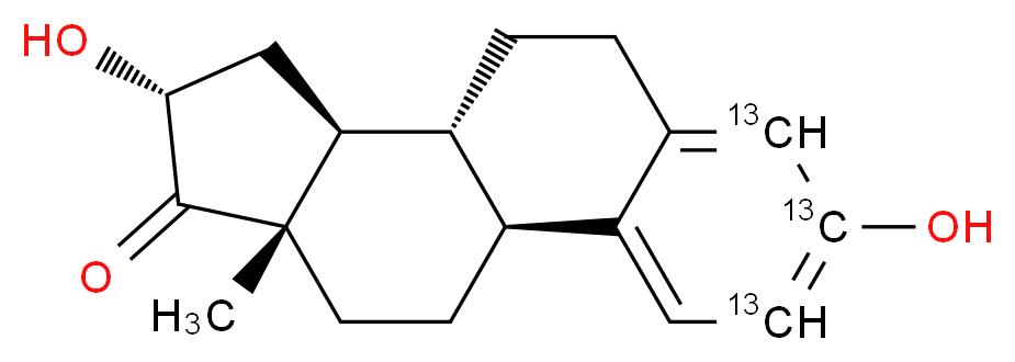 16-α-羟雌甾酮-2,3,4-13C3_分子结构_CAS_1241684-28-5)