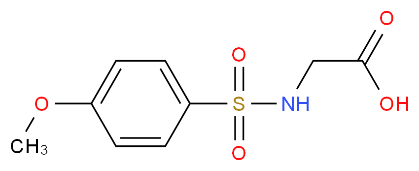 {[(4-methoxyphenyl)sulfonyl]amino}acetic acid_分子结构_CAS_13029-74-8)