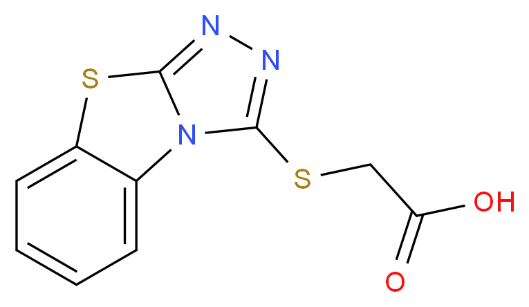 2-{7-thia-2,4,5-triazatricyclo[6.4.0.0^{2,6}]dodeca-1(12),3,5,8,10-pentaen-3-ylsulfanyl}acetic acid_分子结构_CAS_114722-63-3