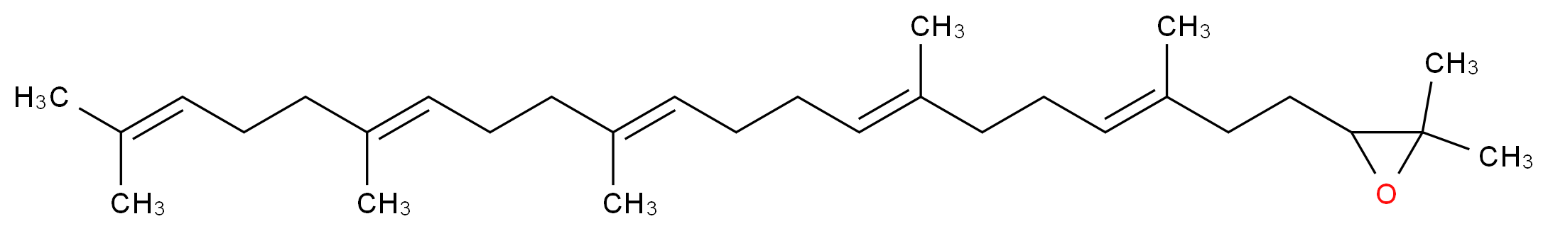 2,2-dimethyl-3-[(3E,7E,11E,15E)-3,7,12,16,20-pentamethylhenicosa-3,7,11,15,19-pentaen-1-yl]oxirane_分子结构_CAS_7200-26-2