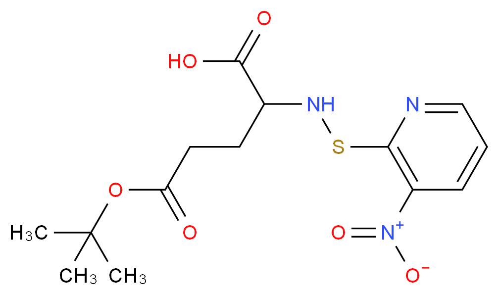 N-(3-Nitro-2-pyridinesulfenyl)-L-glutamic acid γ-t-butyl ester_分子结构_CAS_108312-25-0)