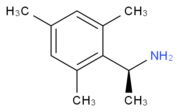 (1S)-1-(2,4,6-trimethylphenyl)ethan-1-amine_分子结构_CAS_20050-17-3