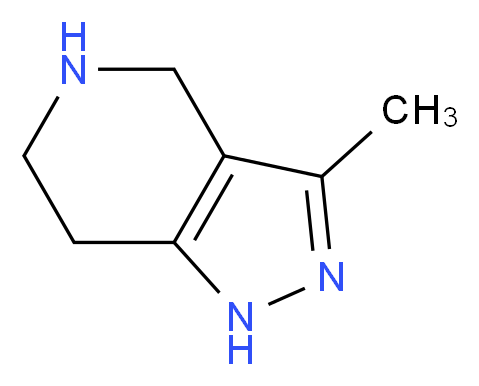 3-methyl-1H,4H,5H,6H,7H-pyrazolo[4,3-c]pyridine_分子结构_CAS_740061-36-3