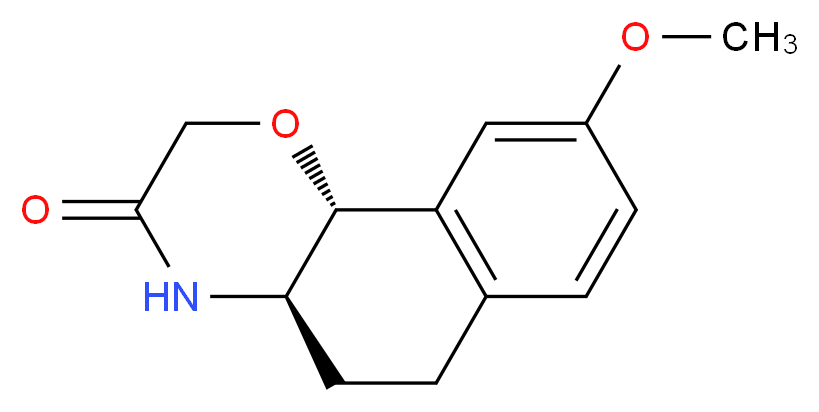 (+)-3,4,4a,5,6,10b-Hexahydro-9-methoxy-2H-naphtho[1,2-b][1,4]oxazin-3-one_分子结构_CAS_153153-60-7)