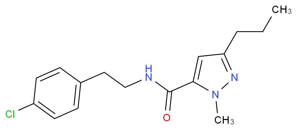 N-[2-(4-chlorophenyl)ethyl]-1-methyl-3-propyl-1H-pyrazole-5-carboxamide_分子结构_CAS_)