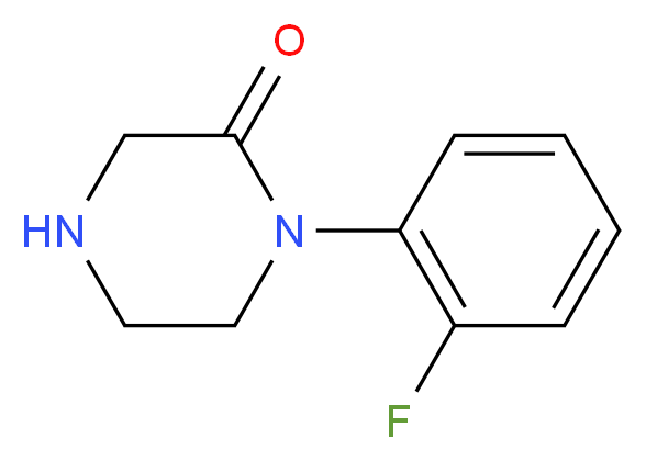 1-(2-fluorophenyl)piperazin-2-one_分子结构_CAS_907972-55-8