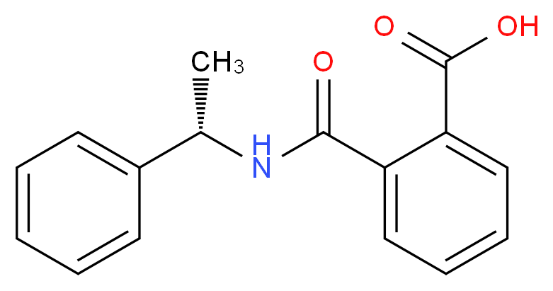 2-{[(1S)-1-phenylethyl]carbamoyl}benzoic acid_分子结构_CAS_21752-36-3