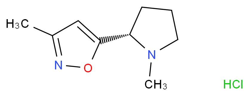 3-methyl-5-[(2S)-1-methylpyrrolidin-2-yl]-1,2-oxazole hydrochloride_分子结构_CAS_147388-83-8