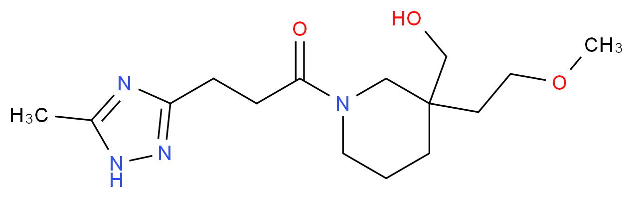 {3-(2-methoxyethyl)-1-[3-(5-methyl-1H-1,2,4-triazol-3-yl)propanoyl]-3-piperidinyl}methanol_分子结构_CAS_)