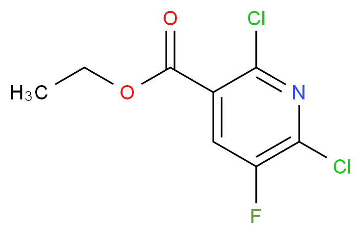 ethyl 2,6-dichloro-5-fluoropyridine-3-carboxylate_分子结构_CAS_82671-03-2