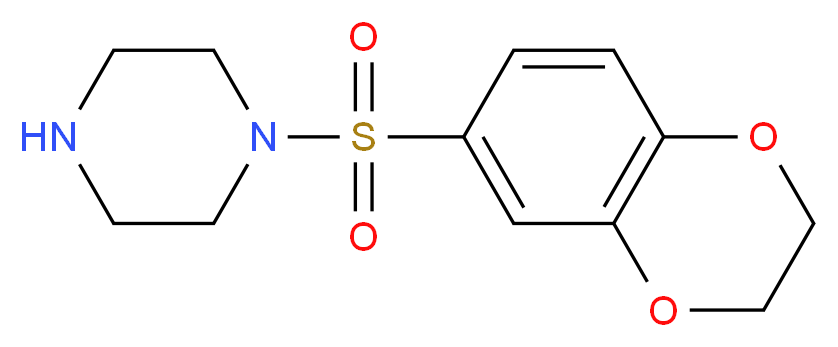 1-(2,3-Dihydro-benzo[1,4]dioxine-6-sulfonyl)-piperazine_分子结构_CAS_95591-73-4)