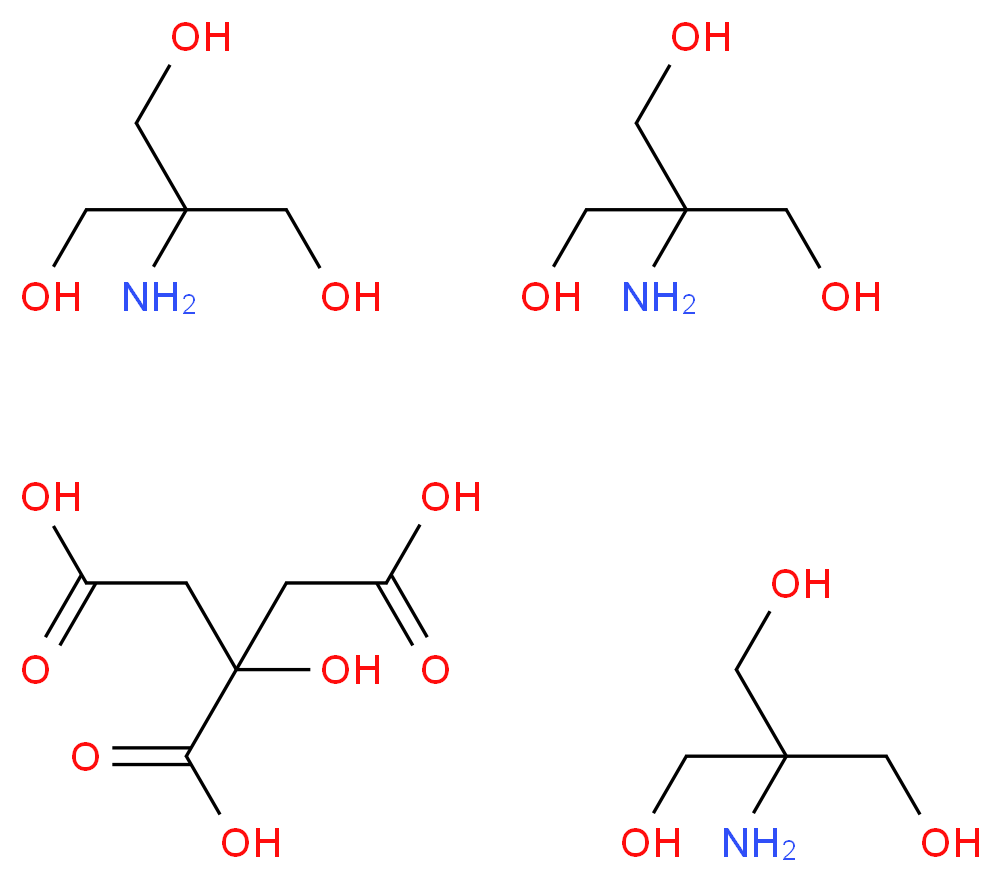 tris(2-amino-2-(hydroxymethyl)propane-1,3-diol); 2-hydroxypropane-1,2,3-tricarboxylic acid_分子结构_CAS_6986-91-0