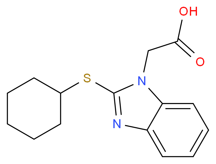 [2-(cyclohexylthio)-1H-benzimidazol-1-yl]acetic acid_分子结构_CAS_331964-12-6)