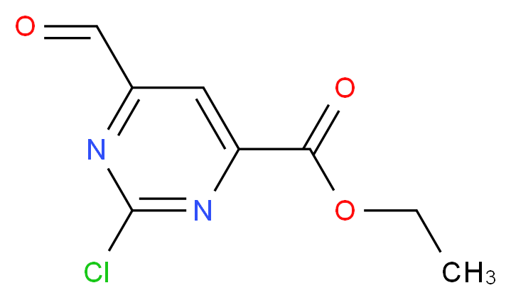 ethyl 2-chloro-6-formylpyrimidine-4-carboxylate_分子结构_CAS_944900-90-7