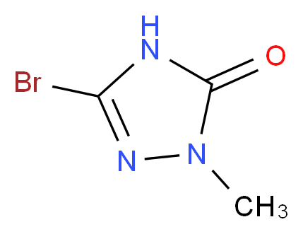 3-bromo-1-methyl-4,5-dihydro-1H-1,2,4-triazol-5-one_分子结构_CAS_22354-79-6