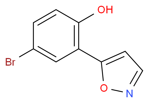 4-bromo-2-(1,2-oxazol-5-yl)phenol_分子结构_CAS_213690-27-8