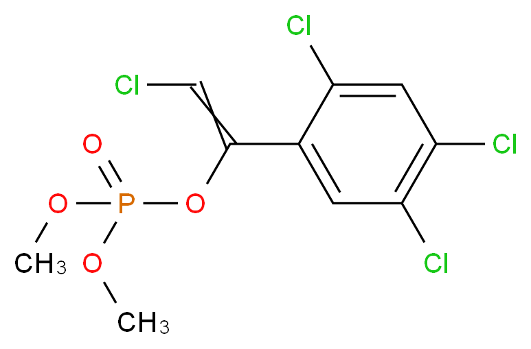 2-chloro-1-(2,4,5-trichlorophenyl)ethenyl dimethyl phosphate_分子结构_CAS_22248-79-9