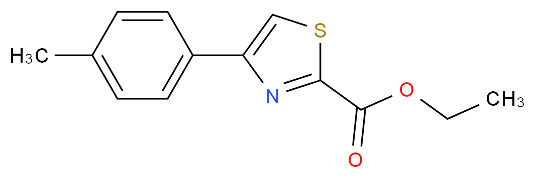 2-THIAZOLECARBOXYLIC ACID, 4-(4-METHYLPHENYL)-, ETHYL ESTER_分子结构_CAS_53101-01-2)