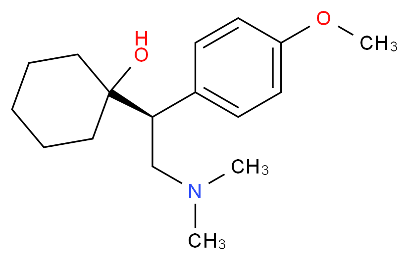 1-[(1S)-2-(dimethylamino)-1-(4-methoxyphenyl)ethyl]cyclohexan-1-ol_分子结构_CAS_93413-44-6