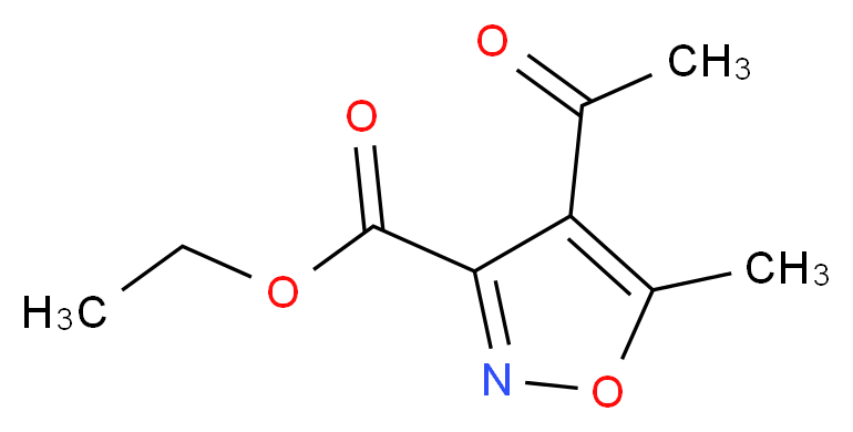 Ethyl 4-acetyl-5-methylisoxazole-3-carboxylate_分子结构_CAS_15911-11-2)