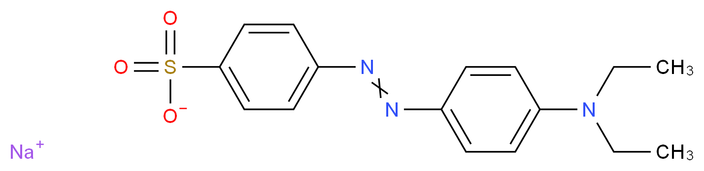 sodium 4-{2-[4-(diethylamino)phenyl]diazen-1-yl}benzene-1-sulfonate_分子结构_CAS_62758-12-7