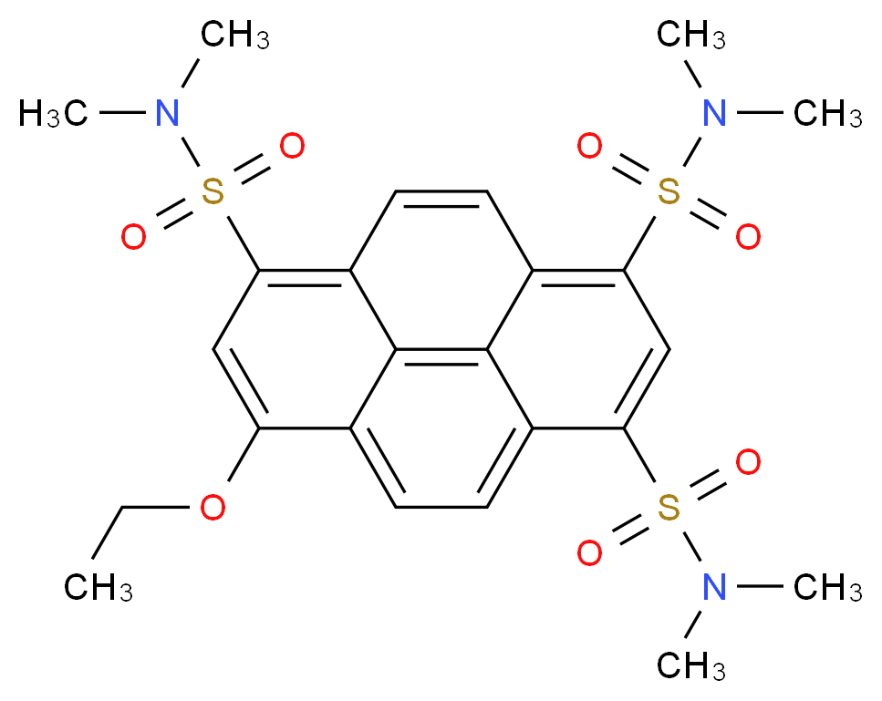 8-Ethoxy-N,N,N′,N′,N″,N″-hexamethylpyrene-1,3,6-trisulfonamide_分子结构_CAS_127070-69-3)