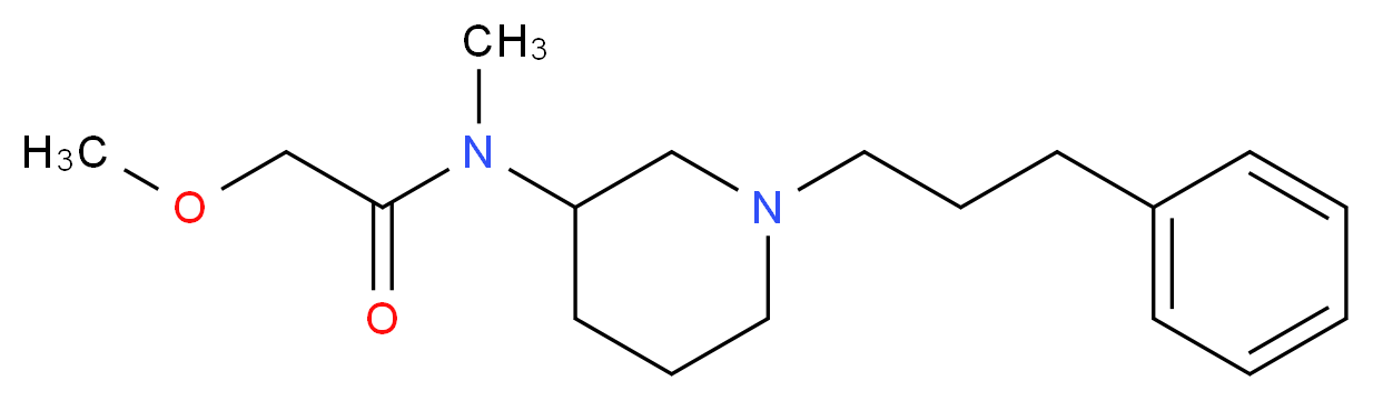 2-methoxy-N-methyl-N-[1-(3-phenylpropyl)-3-piperidinyl]acetamide_分子结构_CAS_)