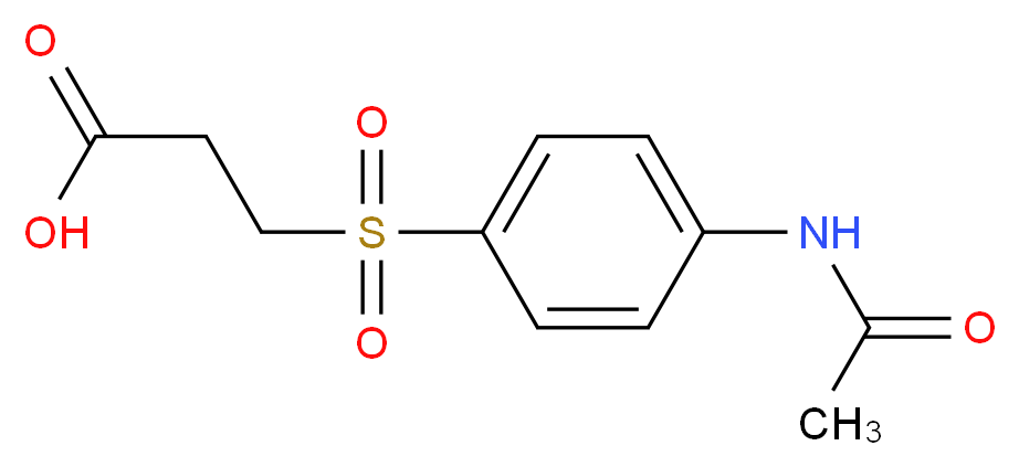 3-(4-Acetylaminobenzenesulfonyl)propionic acid_分子结构_CAS_300670-60-4)