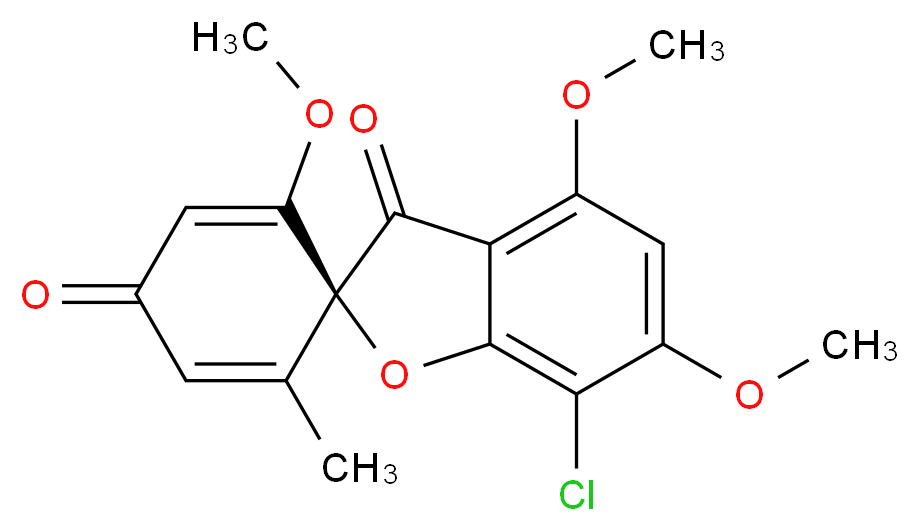 (-)-Dehydro Griseofulvin_分子结构_CAS_3573-90-8)