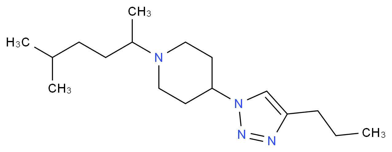 1-(1,4-dimethylpentyl)-4-(4-propyl-1H-1,2,3-triazol-1-yl)piperidine_分子结构_CAS_)
