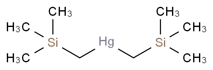 trimethyl({[(trimethylsilyl)methyl]mercurio}methyl)silane_分子结构_CAS_13294-23-0