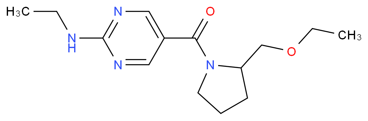 5-{[2-(ethoxymethyl)-1-pyrrolidinyl]carbonyl}-N-ethyl-2-pyrimidinamine_分子结构_CAS_)