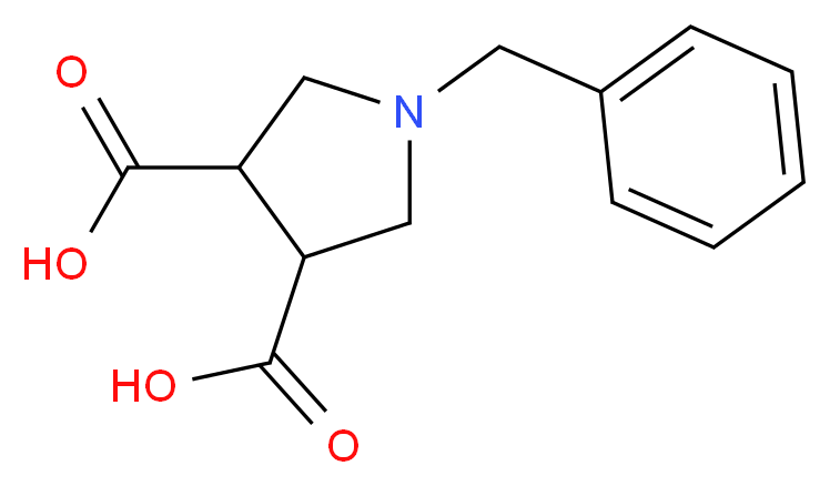 1-benzylpyrrolidine-3,4-dicarboxylic acid_分子结构_CAS_885956-70-7