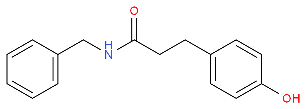 N-benzyl-3-(4-hydroxyphenyl)propanamide_分子结构_CAS_74454-78-7