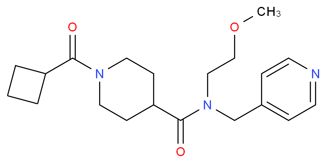 1-(cyclobutylcarbonyl)-N-(2-methoxyethyl)-N-(4-pyridinylmethyl)-4-piperidinecarboxamide_分子结构_CAS_)