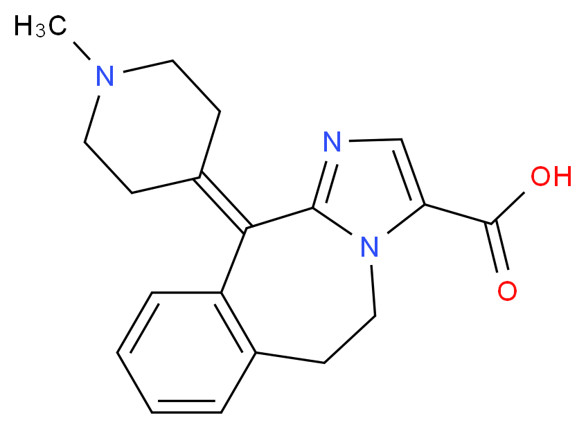 2-(1-methylpiperidin-4-ylidene)-4,7-diazatricyclo[8.4.0.0<sup>3</sup>,<sup>7</sup>]tetradeca-1(10),3,5,11,13-pentaene-6-carboxylic acid_分子结构_CAS_147083-93-0