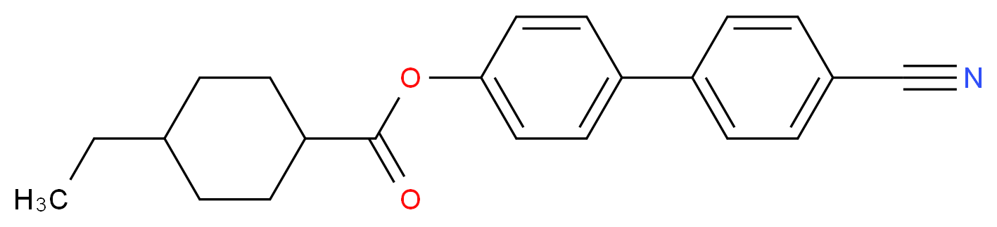 trans-4'-Cyano-[1,1'-biphenyl]-4-yl 4-ethylcyclohexanecarboxylate_分子结构_CAS_67284-56-4)