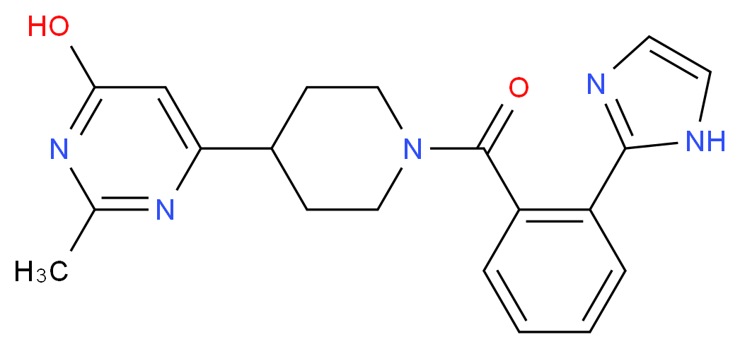 6-{1-[2-(1H-imidazol-2-yl)benzoyl]-4-piperidinyl}-2-methyl-4-pyrimidinol_分子结构_CAS_)