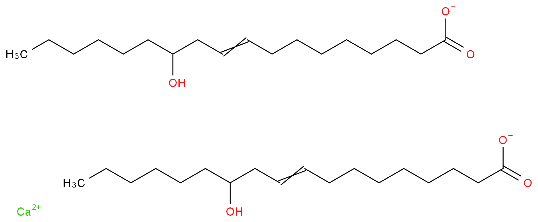 calcium bis(12-hydroxyoctadec-9-enoate)_分子结构_CAS_6865-33-4