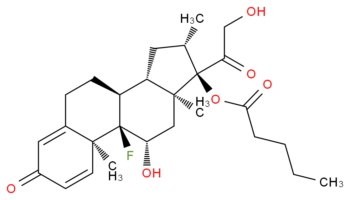 Betamethasone valerate_分子结构_CAS_2152-44-5)