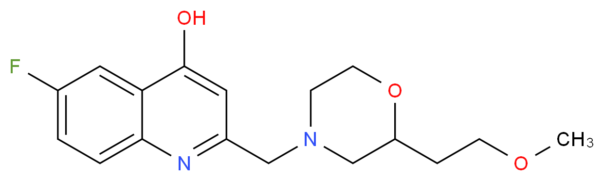 6-fluoro-2-{[2-(2-methoxyethyl)morpholin-4-yl]methyl}quinolin-4-ol_分子结构_CAS_)