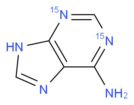 (1,3-<sup>1</sup><sup>5</sup>N<sub>2</sub>)-9H-purin-6-amine_分子结构_CAS_97908-71-9