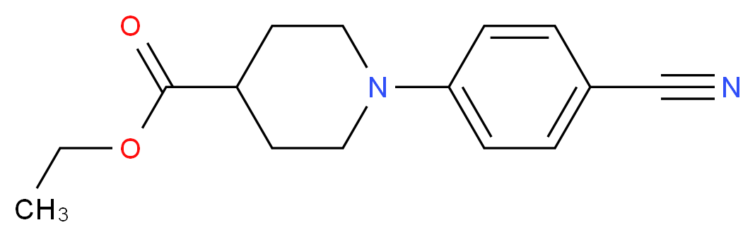 Ethyl 1-(4-cyanophenyl)piperidine-4-carboxylate_分子结构_CAS_352018-90-7)