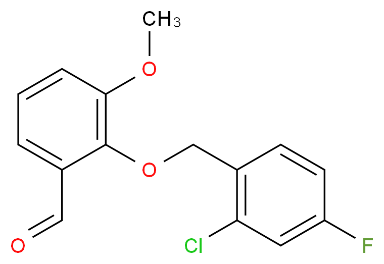 2-[(2-chloro-4-fluorophenyl)methoxy]-3-methoxybenzaldehyde_分子结构_CAS_588692-21-1