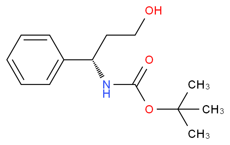 tert-butyl N-[(1S)-3-hydroxy-1-phenylpropyl]carbamate_分子结构_CAS_718611-17-7