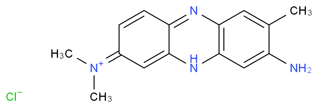 8-amino-N,N,7-trimethyl-2,10-dihydrophenazin-2-iminium chloride_分子结构_CAS_553-24-2